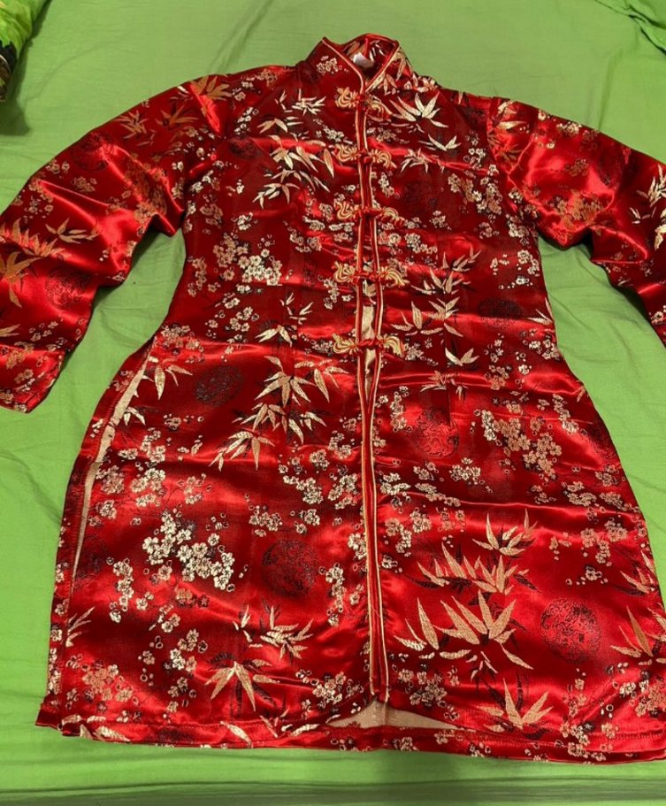 ÇİN JAPON KİMONO TAKİM XL 42 Desenleri kabartma islemedir. - Görsel 2