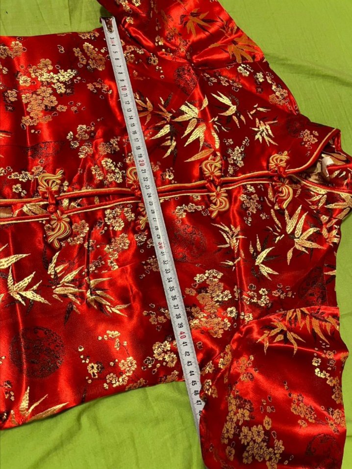 ÇİN JAPON KİMONO TAKİM XL 42 Desenleri kabartma islemedir. - Görsel 3