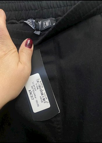 l Beden Kadın Siyah Keten Kumaş Pantolon