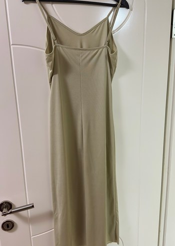 Yarım Balıkçı Yaka Uzun Tül Kol Palvan Kadın Renkli Midi Elbise - Görsel 6