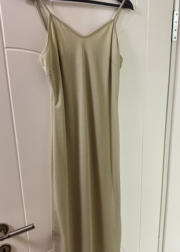 Yarım Balıkçı Yaka Uzun Tül Kol Palvan Kadın Renkli Midi Elbise - Görsel 5