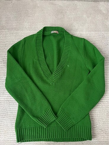 yeşil vintage kazak