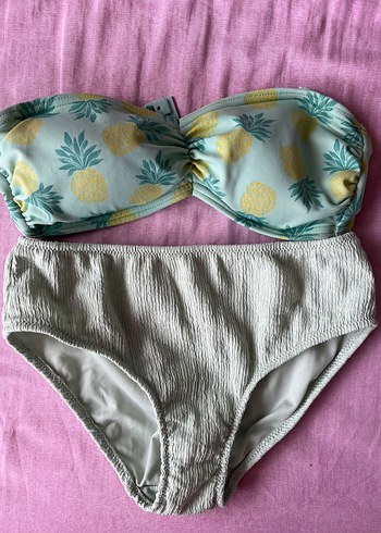Bohem Tarzı Ananas Desenli Bikini Takımı