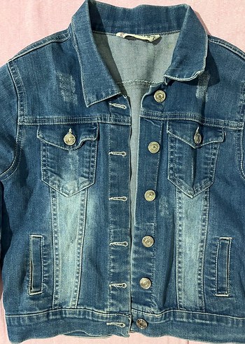Diğer kot ceket Düğmeli Mavi Kadın Denim Ceket