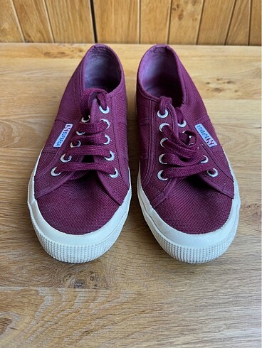 36 Beden SUPERGA classic bordo bileksiz sneaker