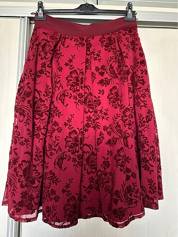 40 Beden bordo Renk TRENDYOL bordo etek
