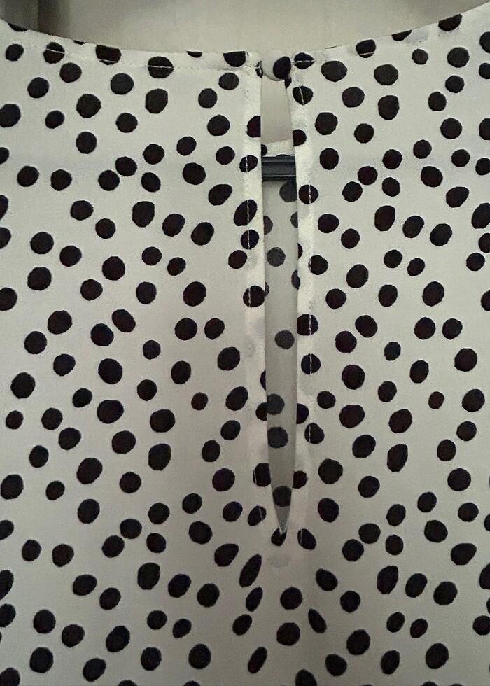 Siyah puantiyeli uzun elbise - Görsel 3