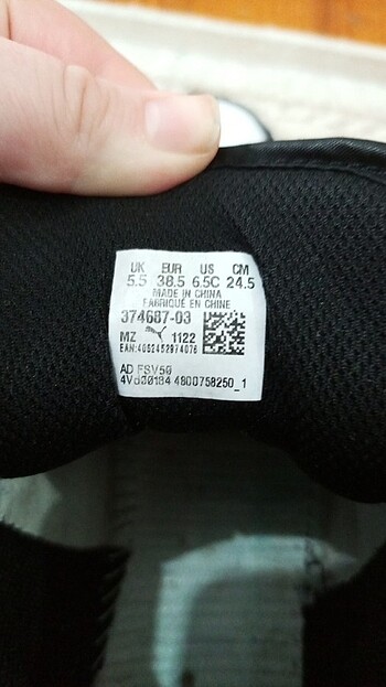 38,5 Beden beyaz Renk Puma ayakkabı