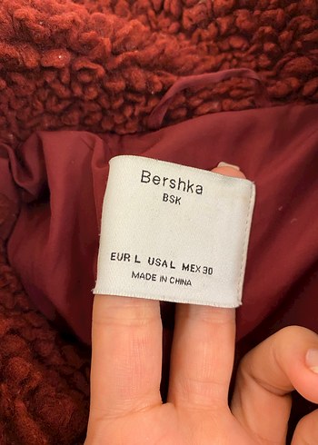 Bordo Kürklü Sokak Stili Kadın Ceket - Görsel 3