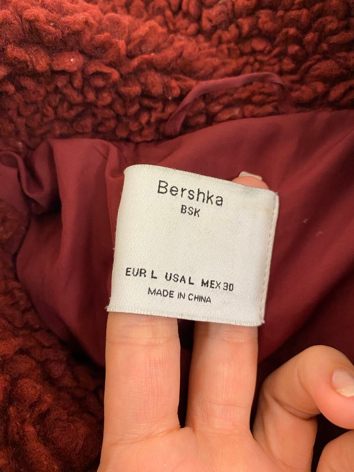 Bordo Kürklü Sokak Stili Kadın Ceket - Görsel 3