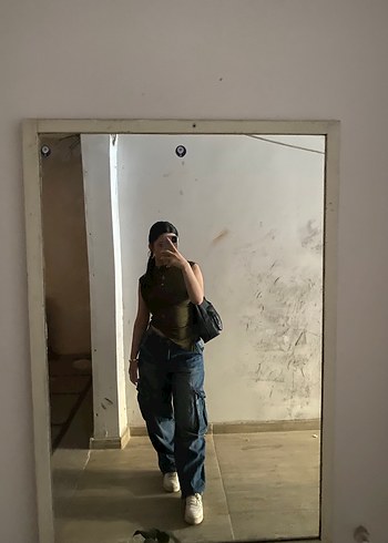 Kadın  Bol Kesim Denim Pantolon - Görsel 2