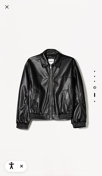 s Beden bershka siyah deri ceket
