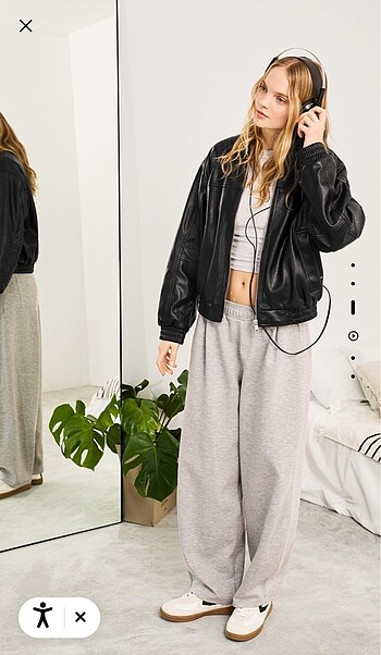 Bershka bershka siyah deri ceket