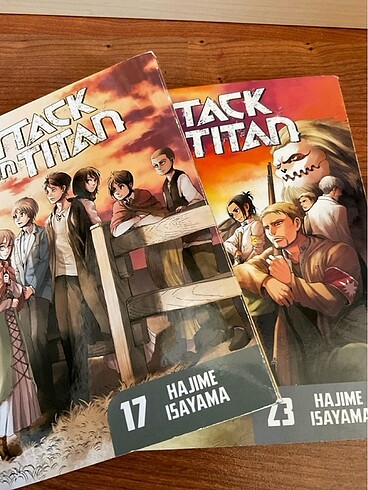 İngilizce attack on titan manga 17&23