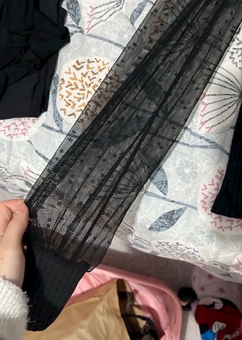 Uzun kollu siyah bluz - Görsel 5