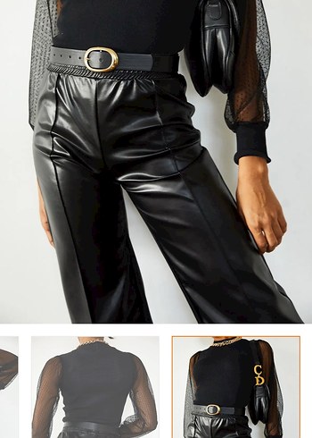 Uzun kollu siyah bluz - Görsel 3