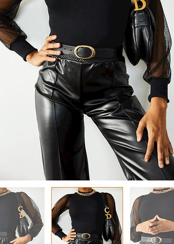 Uzun kollu siyah bluz - Görsel 2