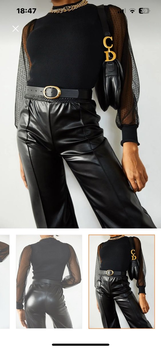 Uzun kollu siyah bluz - Görsel 3