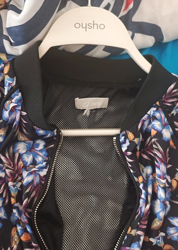 Twist Çiçek Desenli Kadın Bomber Ceket