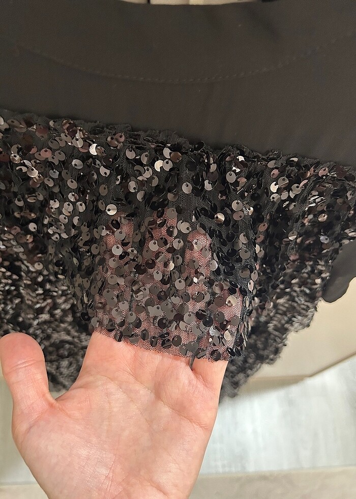 Zara payetli elbise - Görsel 4