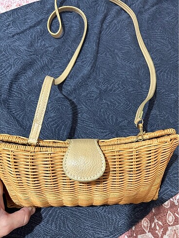 Beden camel Renk Hasır clutch