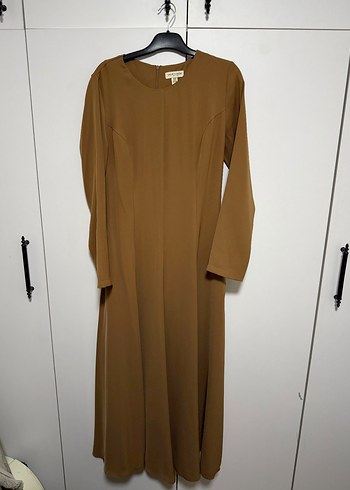 Diğer Siklik Ve Rahatlik Camel Tonlu Uzun Elbise