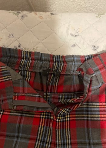 m Beden Ekose kumaş pantolon