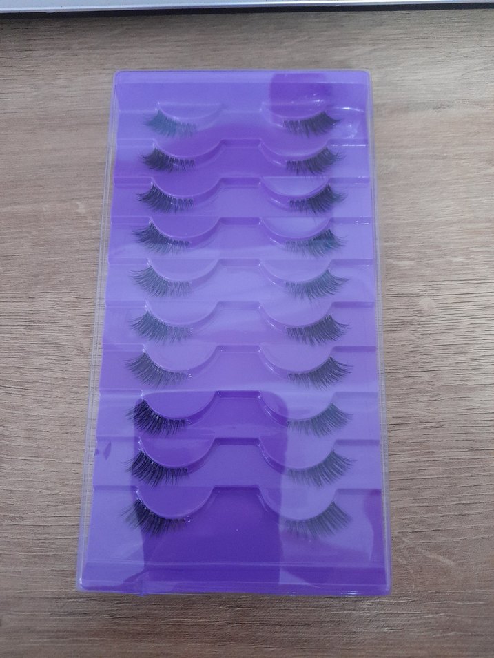 10 Çift Doğal Kedi Gözü Temu Takma Kirpik - Görsel 2