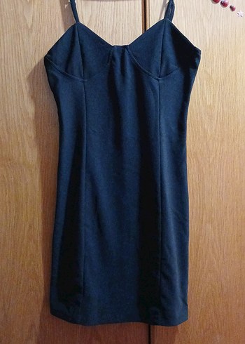 Siyah Mini Elbise - Görsel 3