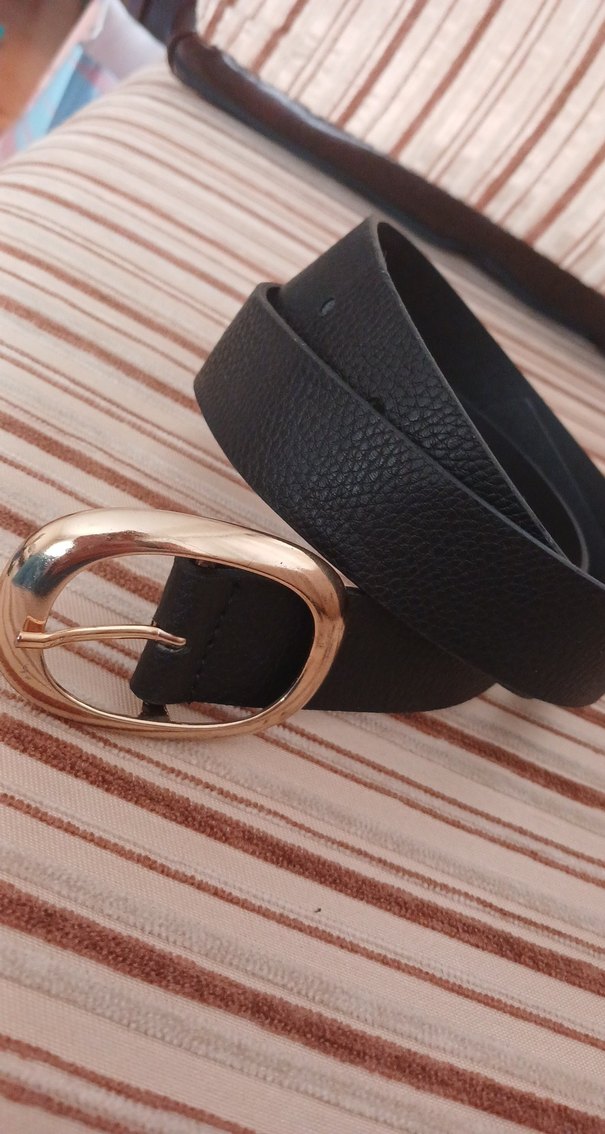 Siyah Gold Tokalı Kadın Kemer - Görsel 2