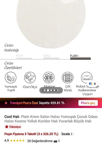  Beden yuvarlak beyaz halı