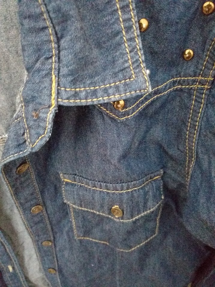 Mavi Denim Kadın Gömlek, Uzun Kollu, Düğmeli - Görsel 2