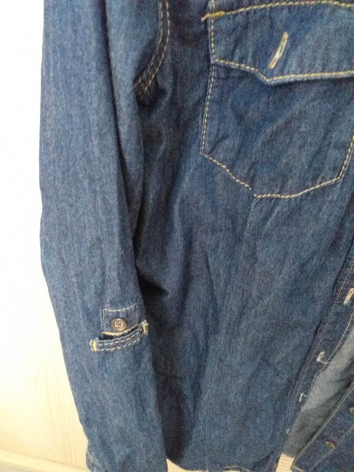 Mavi Denim Kadın Gömlek, Uzun Kollu, Düğmeli - Görsel 5