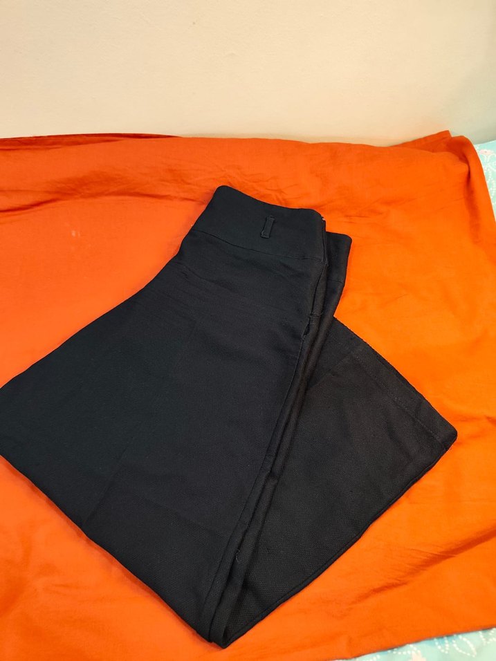 Drapeli Siyah Midi Hamile Eteği - Görsel 3