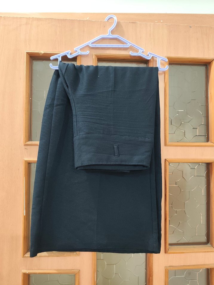 Drapeli Siyah Midi Hamile Eteği - Görsel 2