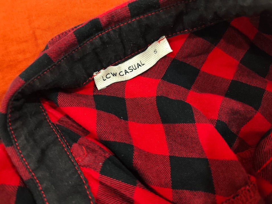 Kadın Kırmızı Ekose Gömlek Uzun Kollu - Görsel 2