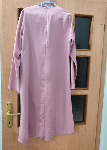 Pembe Uzun Kollu Fırfırlı Kadın Tunik - Görsel 2