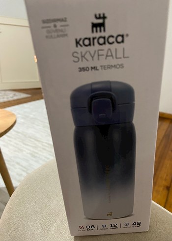 Mavi Pastel Termos Matara - Görsel 2