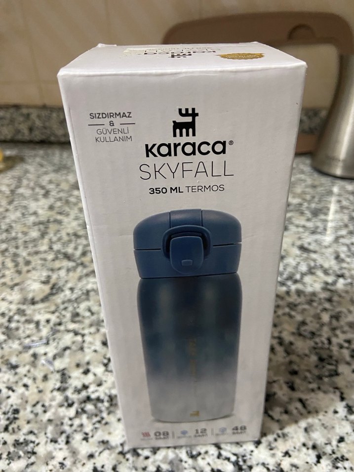 Mavi Pastel Termos Matara - Görsel 3