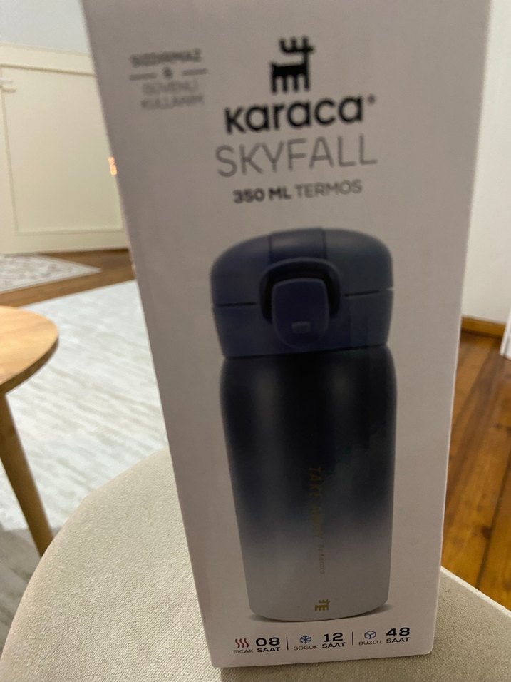 Mavi Pastel Termos Matara - Görsel 2