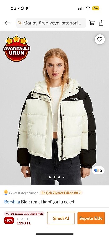 Bershka mont