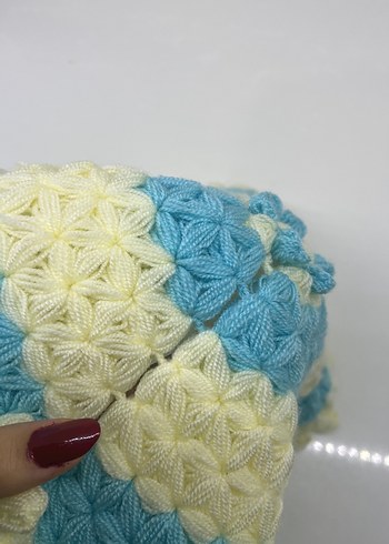 Renkli Nakışlı Örgü banyo lifi - Görsel 5