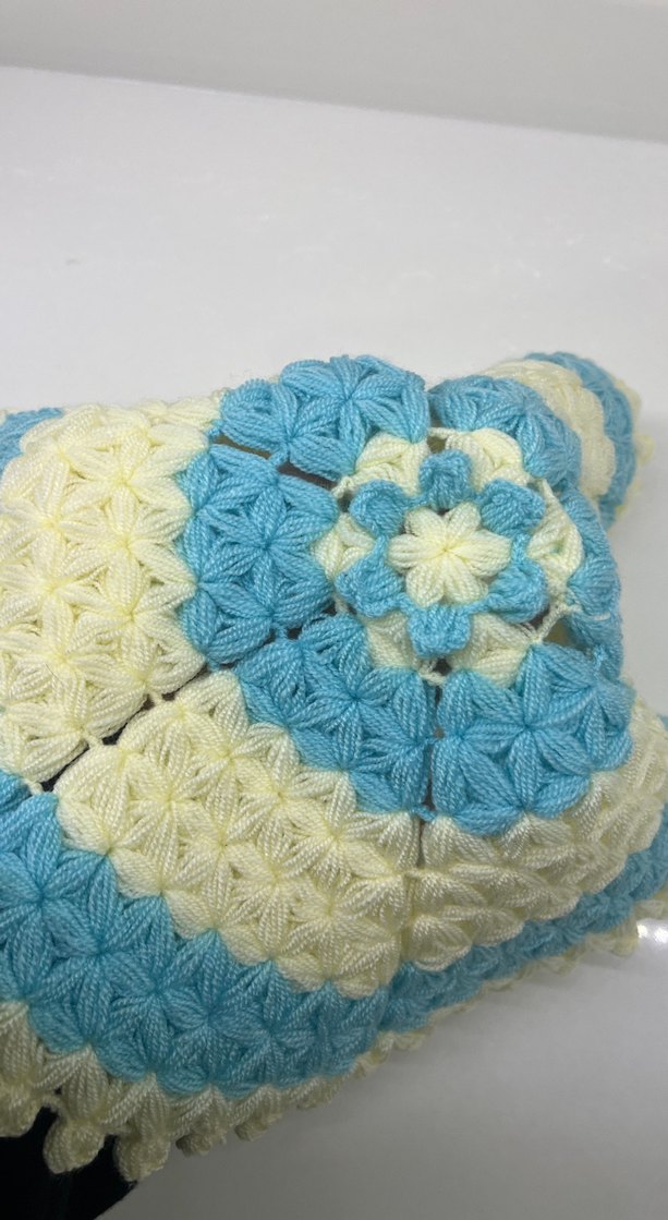 Renkli Nakışlı Örgü banyo lifi - Görsel 4