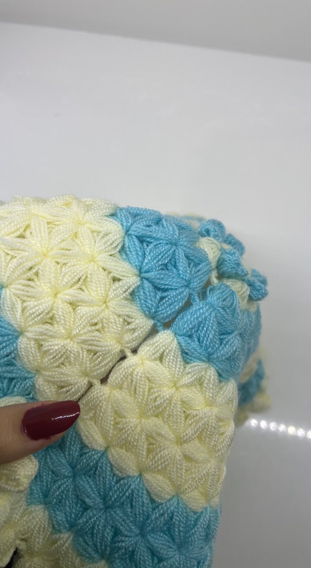 Renkli Nakışlı Örgü banyo lifi - Görsel 5