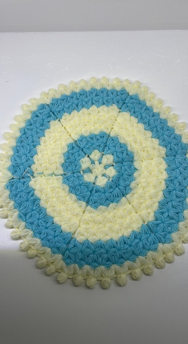 Renkli Nakışlı Örgü banyo lifi - Görsel 3