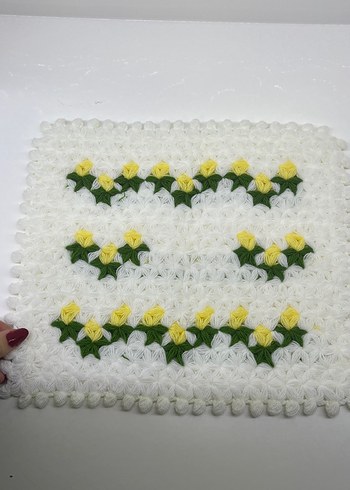 Çiçek Desenli Beyaz Banyo lifi - Görsel 4