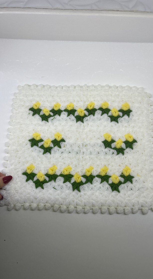 Çiçek Desenli Beyaz Banyo lifi - Görsel 4