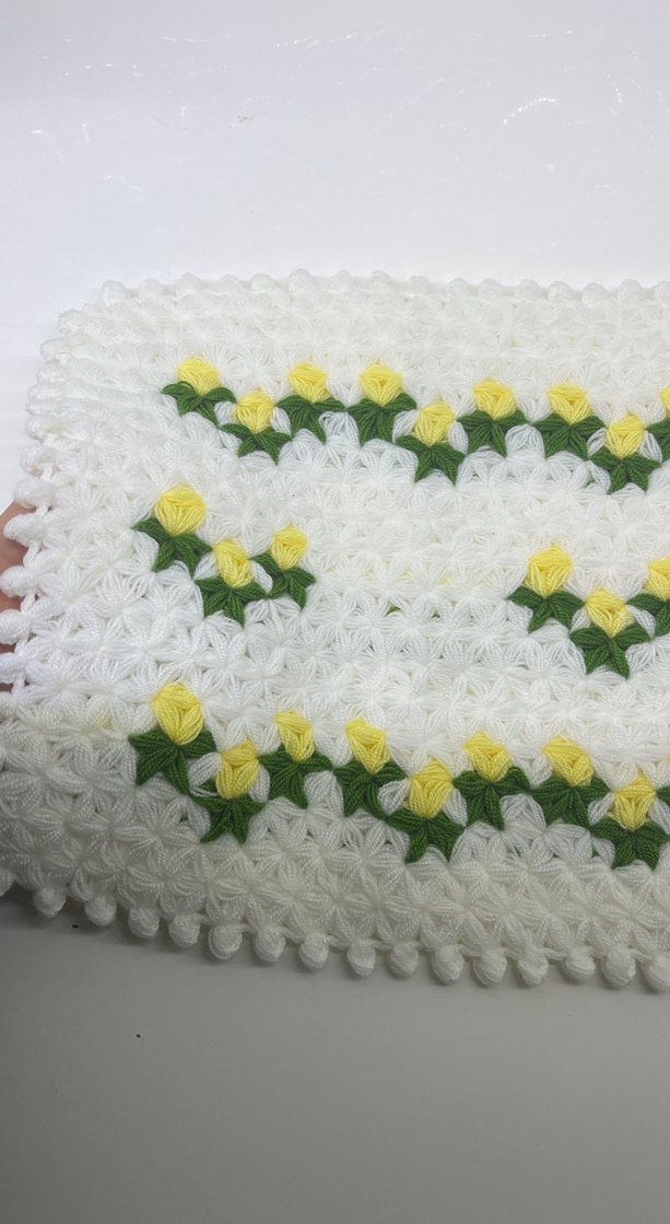 Çiçek Desenli Beyaz Banyo lifi - Görsel 3