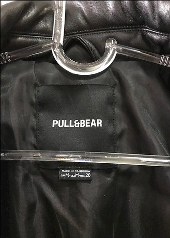 kadın pull bear deri ceket - Görsel 4