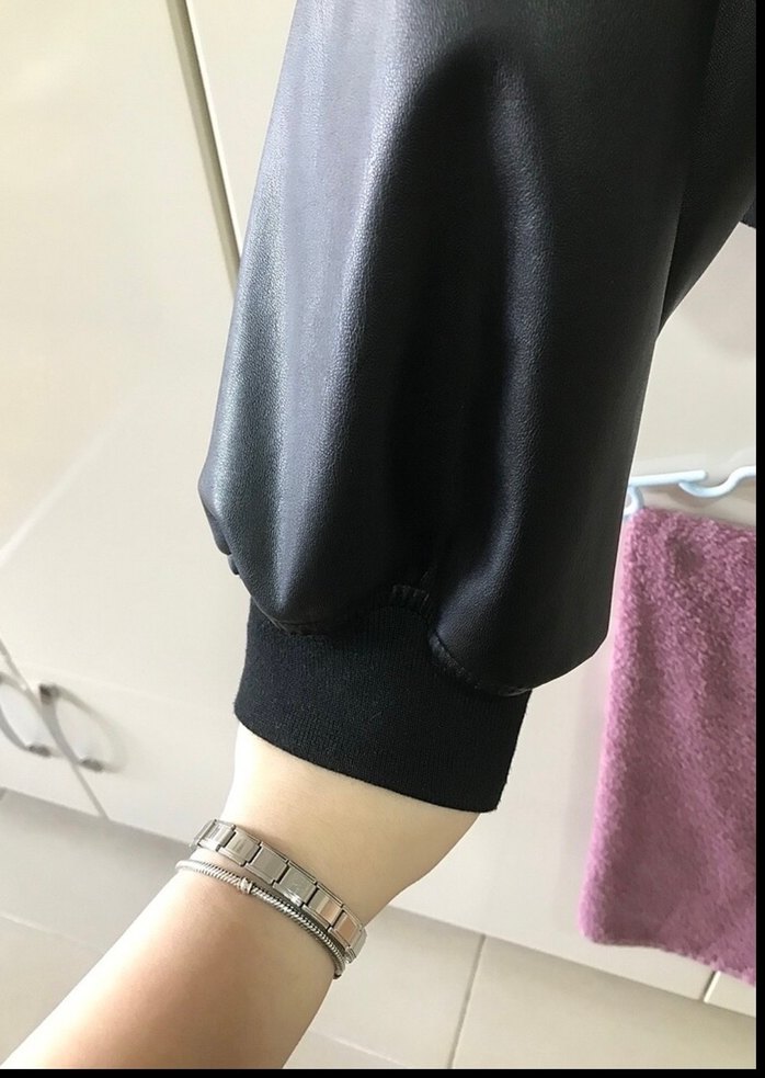 kadın pull bear deri ceket - Görsel 5